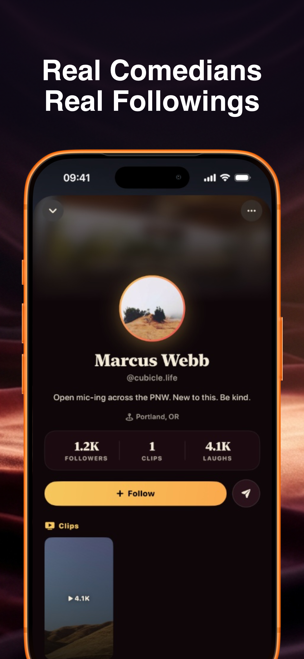 Comedian profile in Chuckle